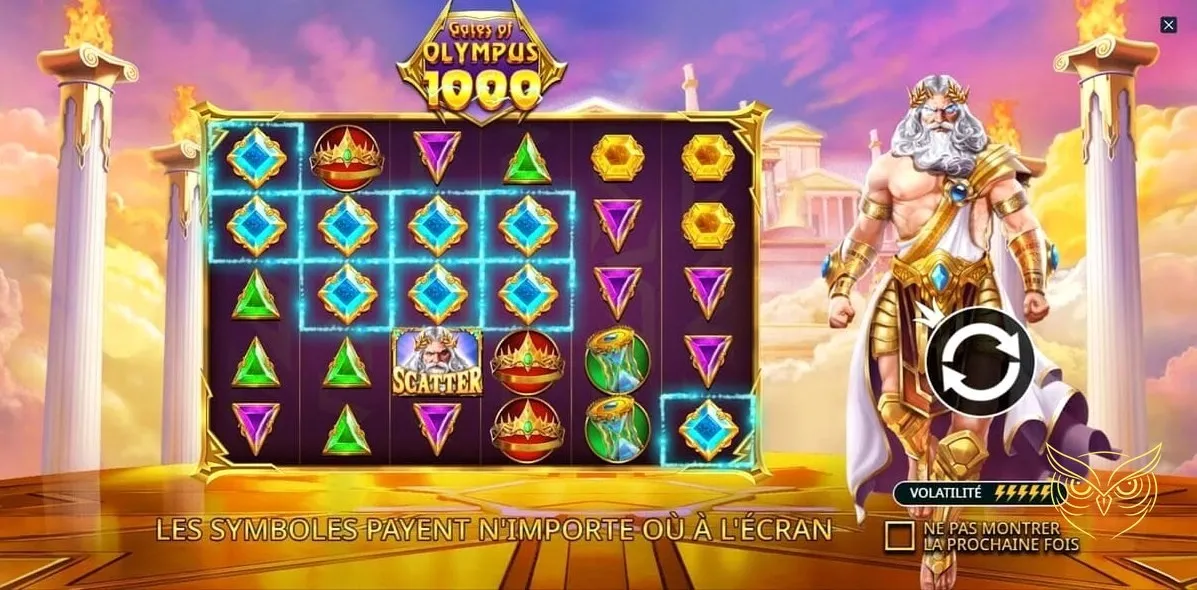 Capture d'écran 1 du jeu Gates of Olympus 1000