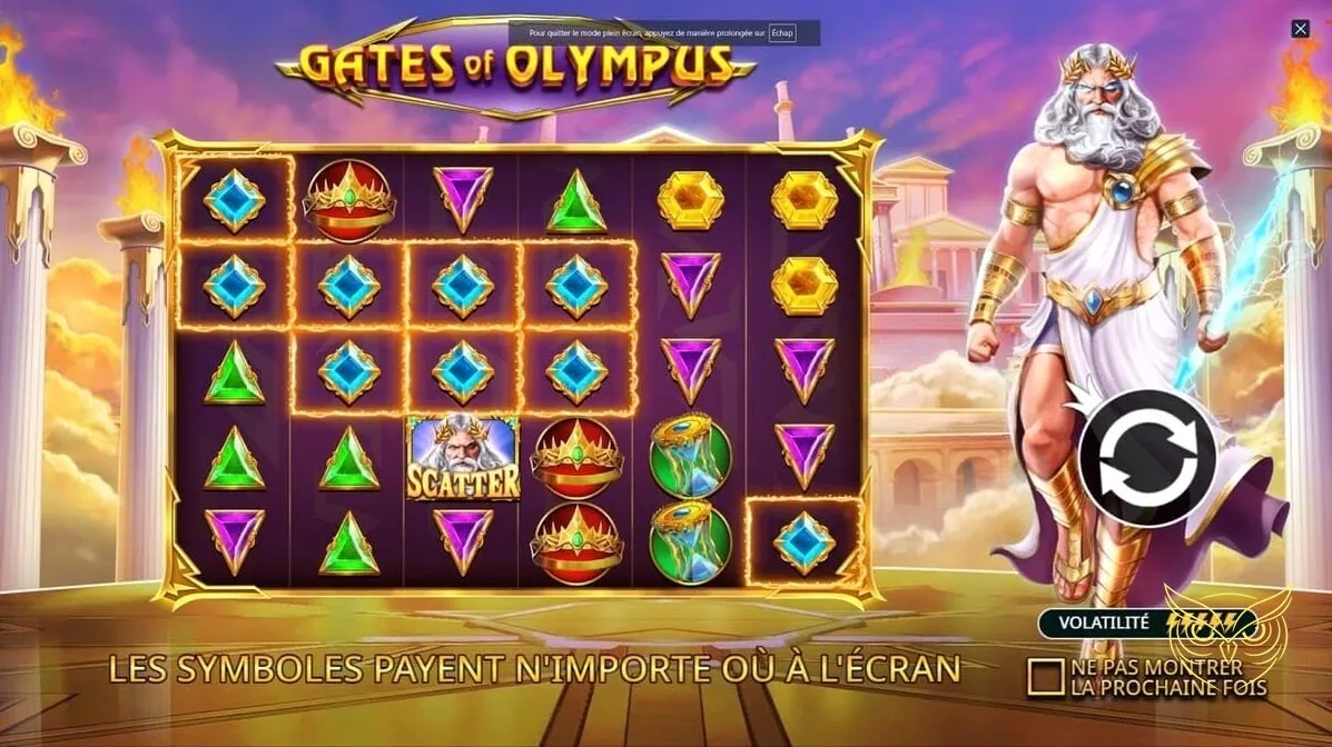 Capture d'écran 1 du jeu Gates of Olympus